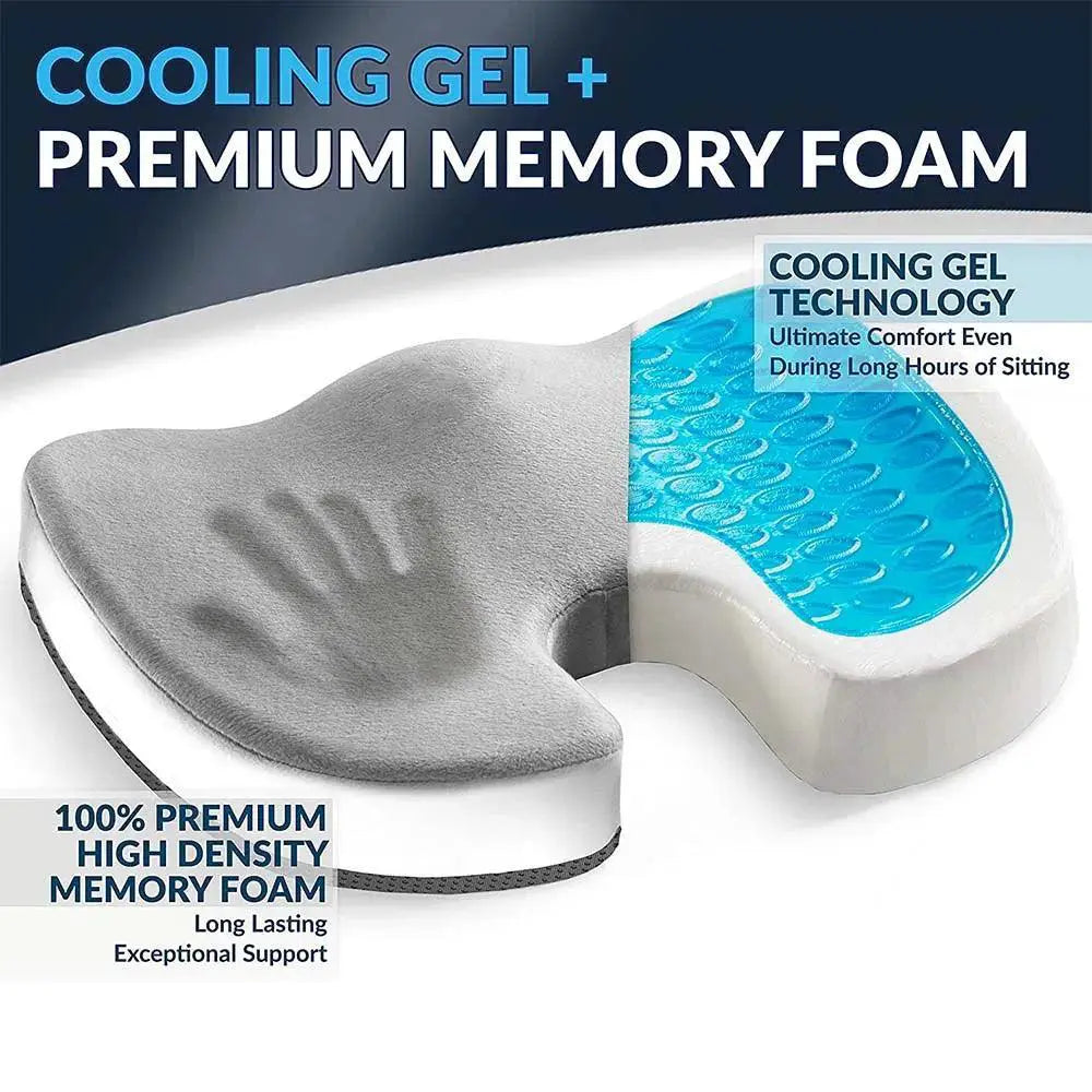 Gel Memory Foam Seat Cushion for Office and Car Relief
