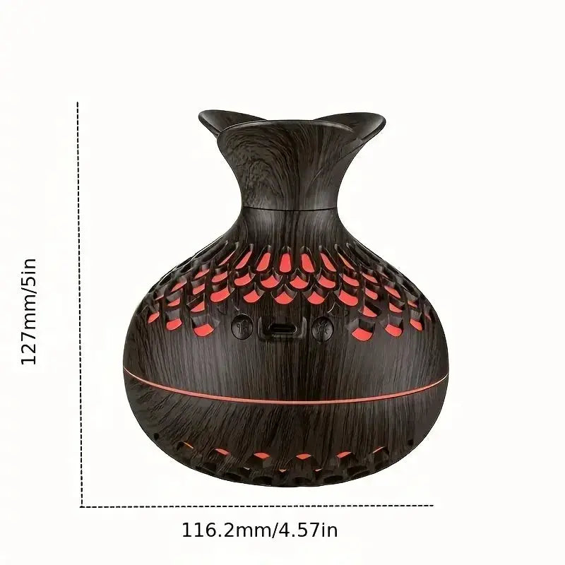 300ml Colorful Light Wooden Aromatherapy Humidifier Mini USB