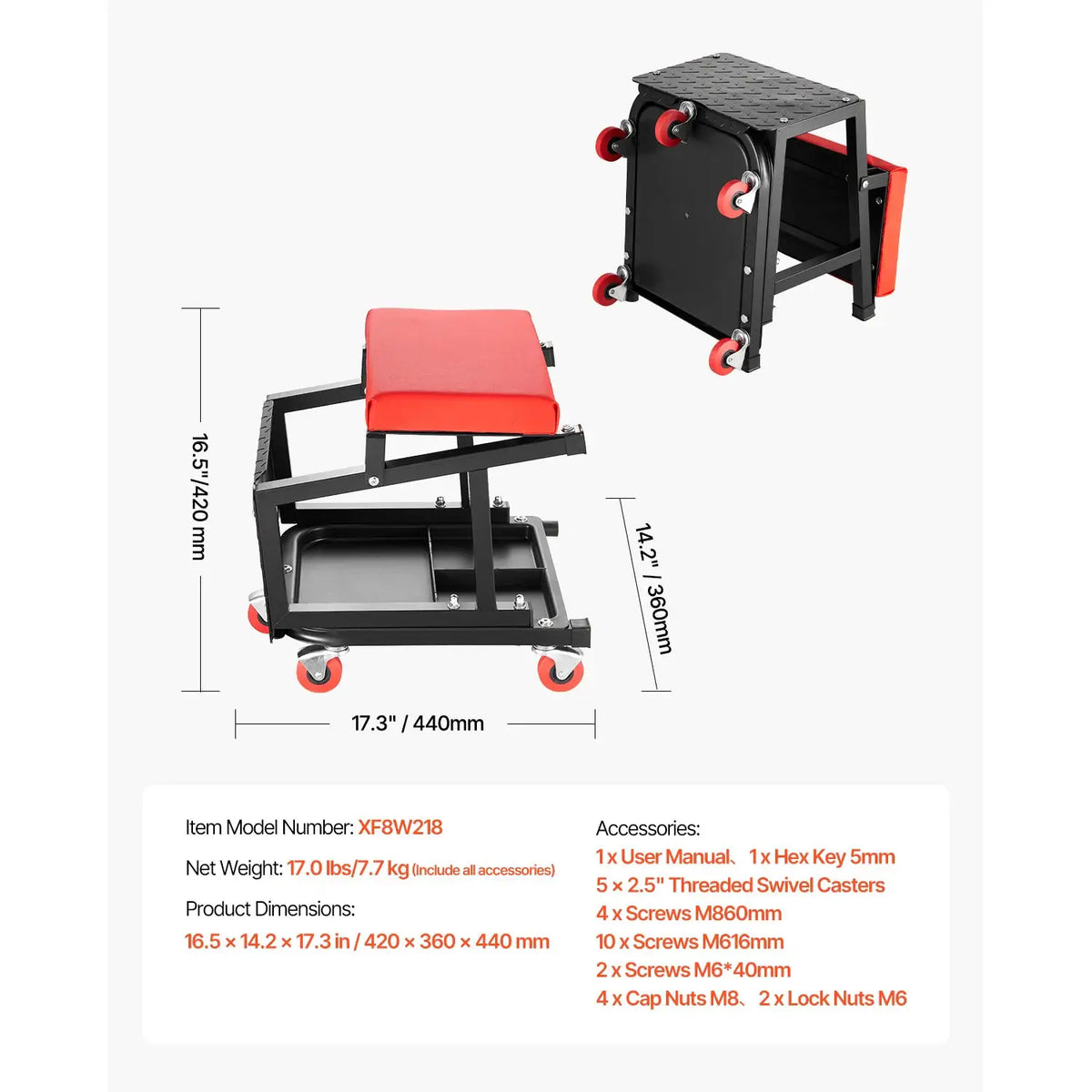 Heavy Duty Mechanic Stool — product image 8