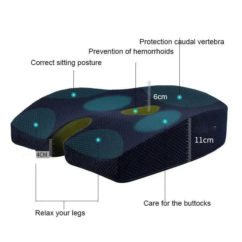 Orthopedic Memory Foam U Shaped Seat Cushion for Pain Relief