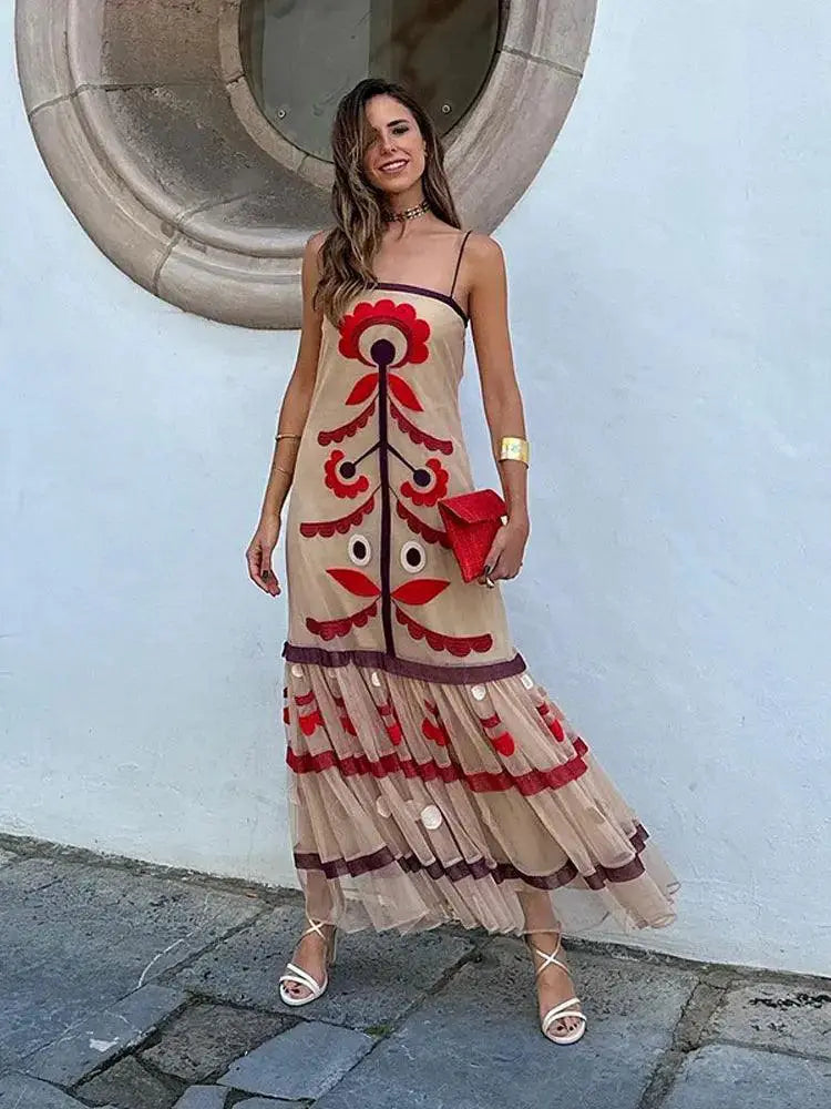 Vintage Lantern Sleeve Maxi Dress Elegant Charm And Style