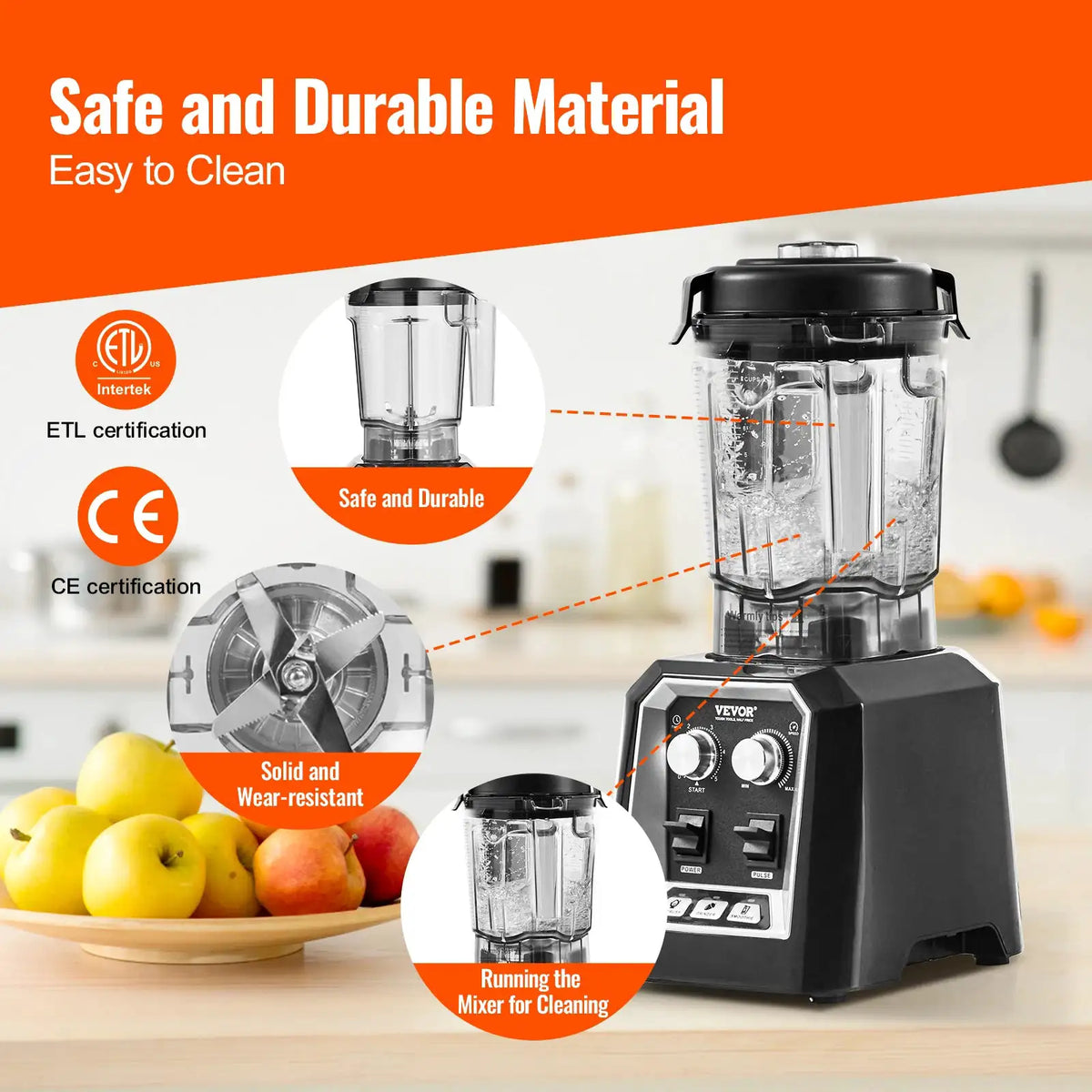SucceBuy Smoothie Blender Professional Countertop Fruit Food — product view 5