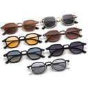 Retro UV400 Small Square Sunglasses with Metal Frame Fashion