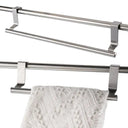 Stainless Steel Over Door Towel Bar Rack Space Saving Organizer