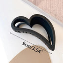 Elegant Black Hair Clip with Korean Letter Detail