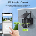 SHIWOJIA Mini Solar Camera 4G Wifi PTZ 3MP 4X Zoom