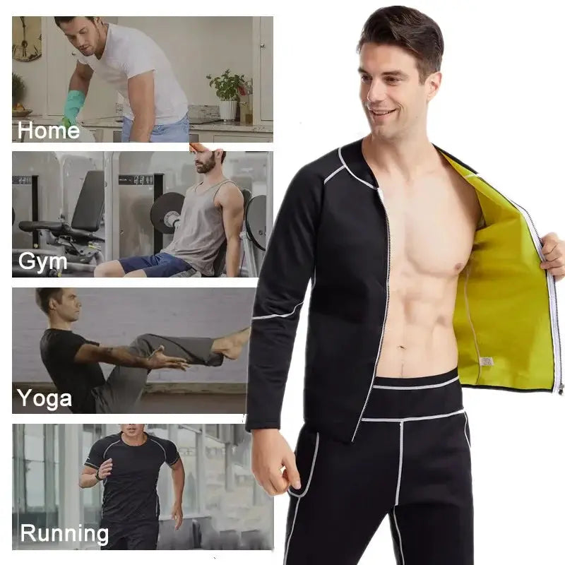 YBFDO Sauna Suit For Men Weight Loss Sweat Slim Fitness