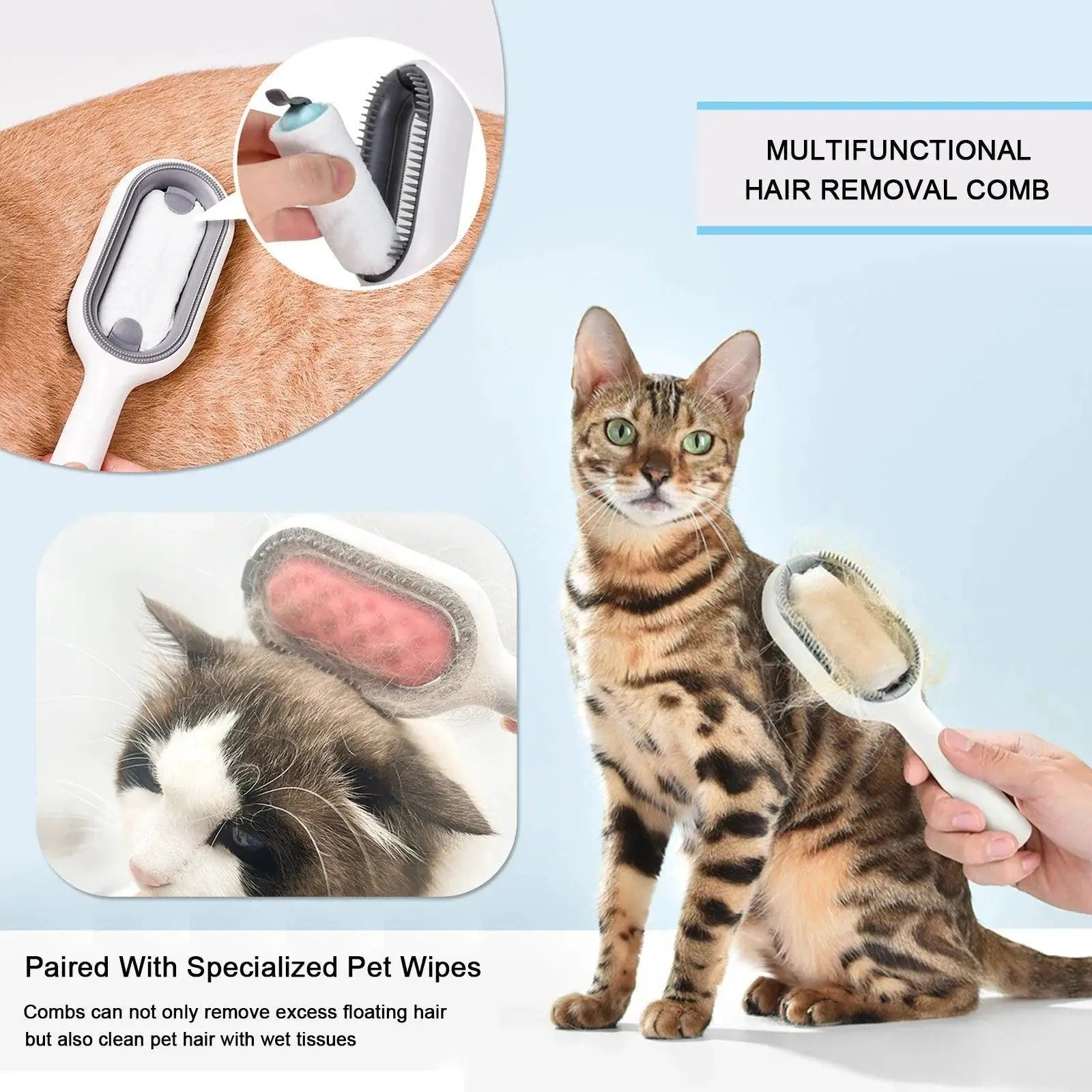 Cat Grooming Comb Hair Remover for Floating Hair and Fur