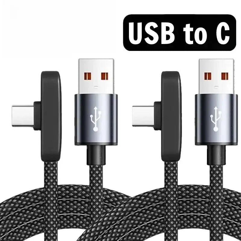 Right Angle USB C Cable - Durable Braided Design — product view 8