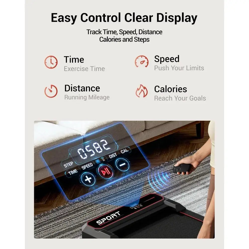 15% Incline Vibration Walking Pad, 3-in-1 Desk Treadmill | 3 Levels, 3.0HP, 8 Absorbers, LED Display, Remote, 300Lbs