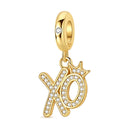 Sterling Silver Charm Beads Mask