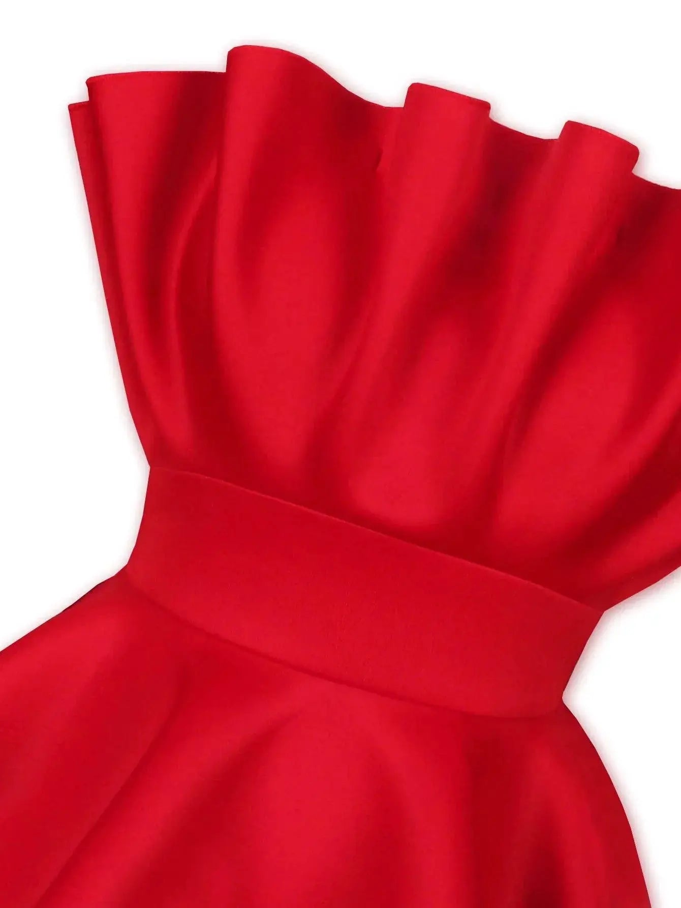 Scarlet Peplum Evening Gown Plus Size Tube Dress For Women