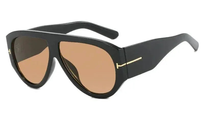 Chic Oversized Pilot Sunglasses For Women Gradient Lenses