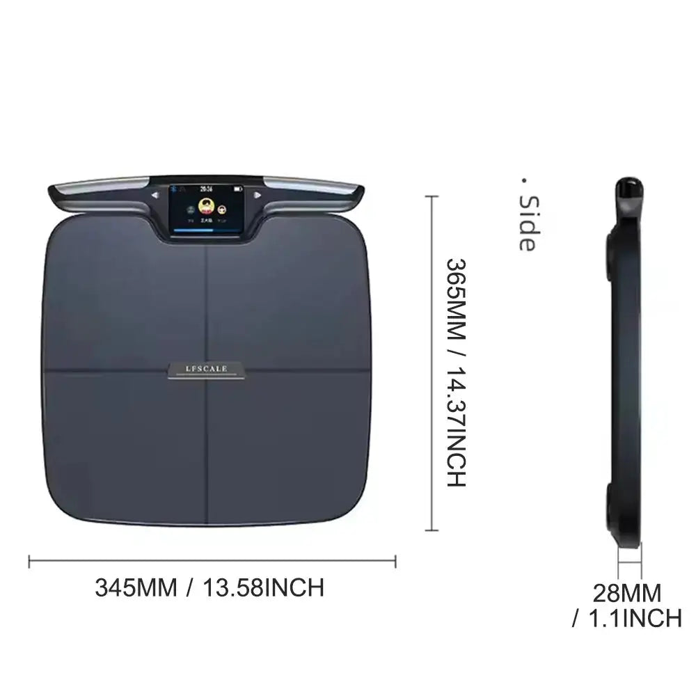 Smart Body Fat Scale 8-Electrode Body Composition Analyzer with Hand & Foot Electrodes for Segmental Muscle Fat Analysis