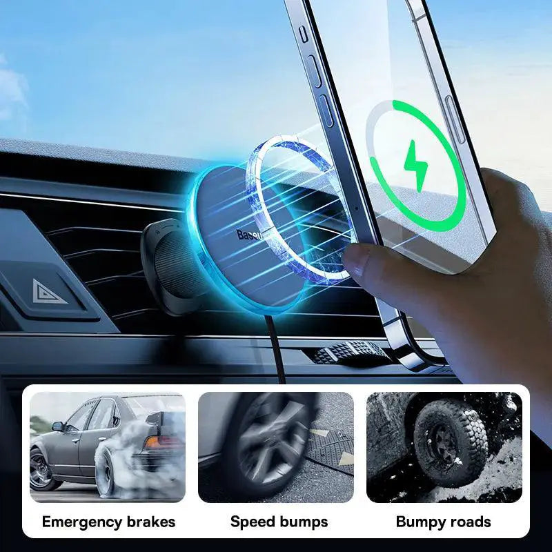 Baseus 15W Magnetic Wireless Car Charger Holder Fast Charge