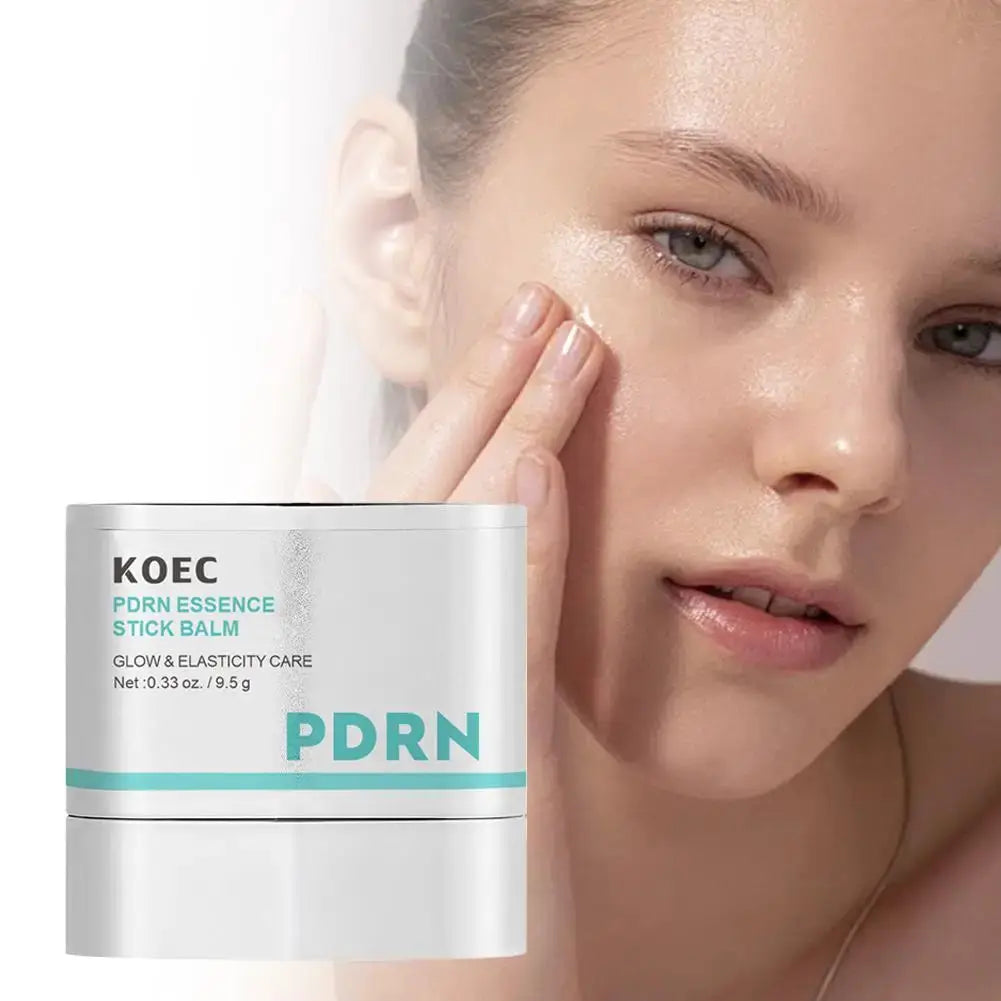 KOEC Portable PDRN Essence Stick Balm Collagen Niacinamide Glycerin, Moisturizing Glowing Firming Anti-Wrinkle Elasticity Boost