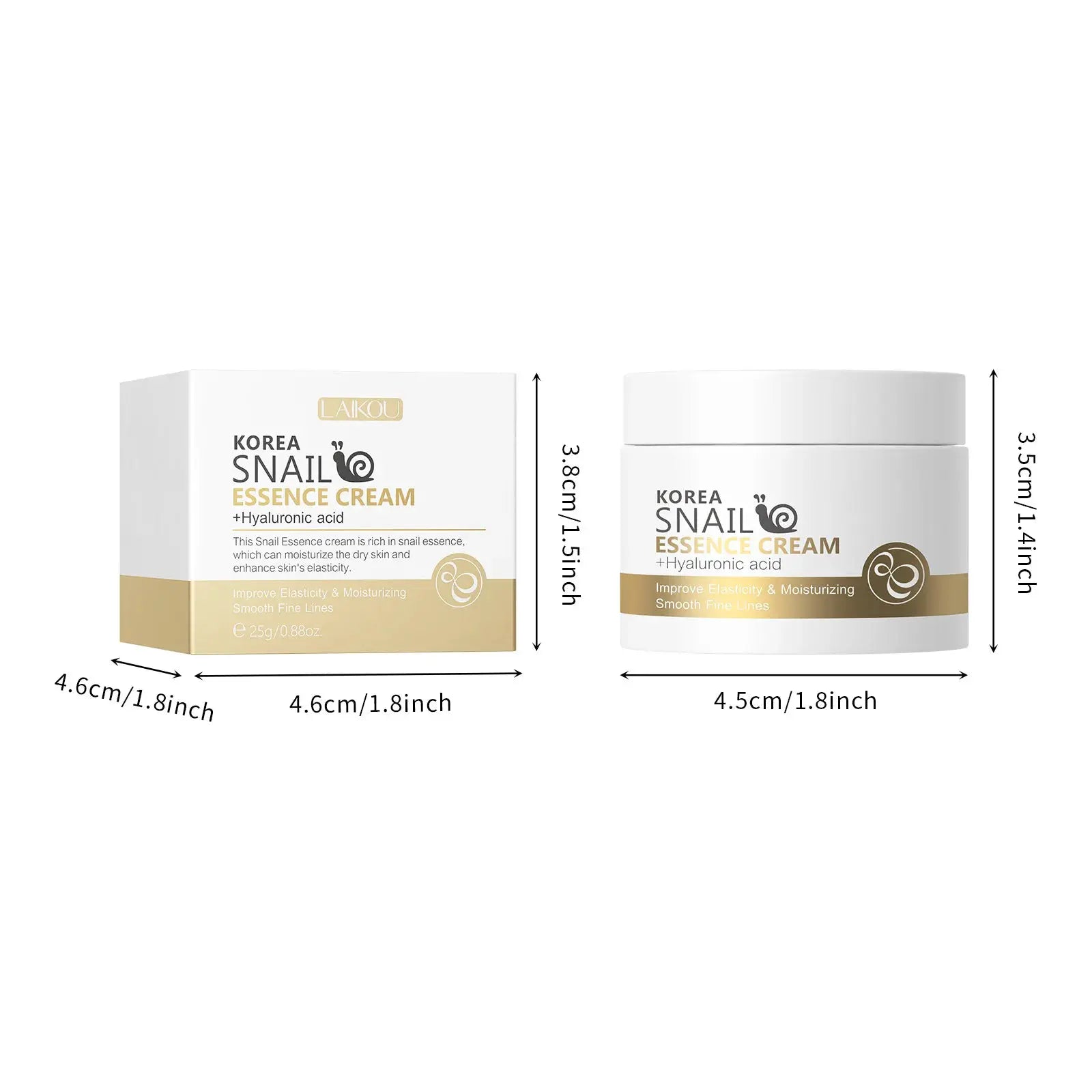 LAIKOU Snail Face Cream Hyaluronic Acid Moisturizing Cream Smoothing & Nourishing Serum Day Cream for Face skin care products