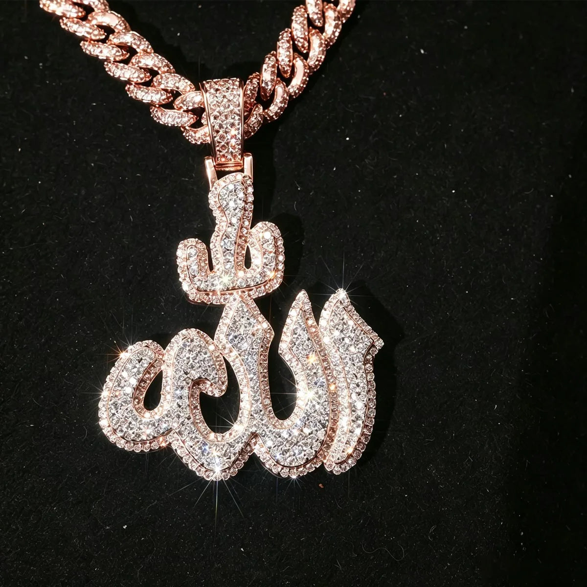 Sparkling Iced Out Allah Arabic