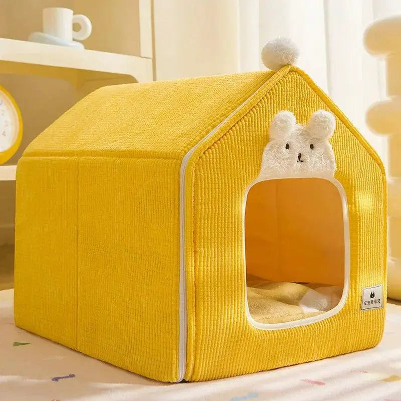 Foldable Winter Warm Cat Bed For Small Pets Cozy Nest