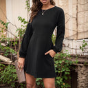 Mid-Length Autumn and Winter Dress Sweater Women's Fashion Loose Round Neck Pullover Skirt