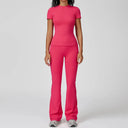 Yoga Set Women 2Pcs High Waist Leggings Quick Dry