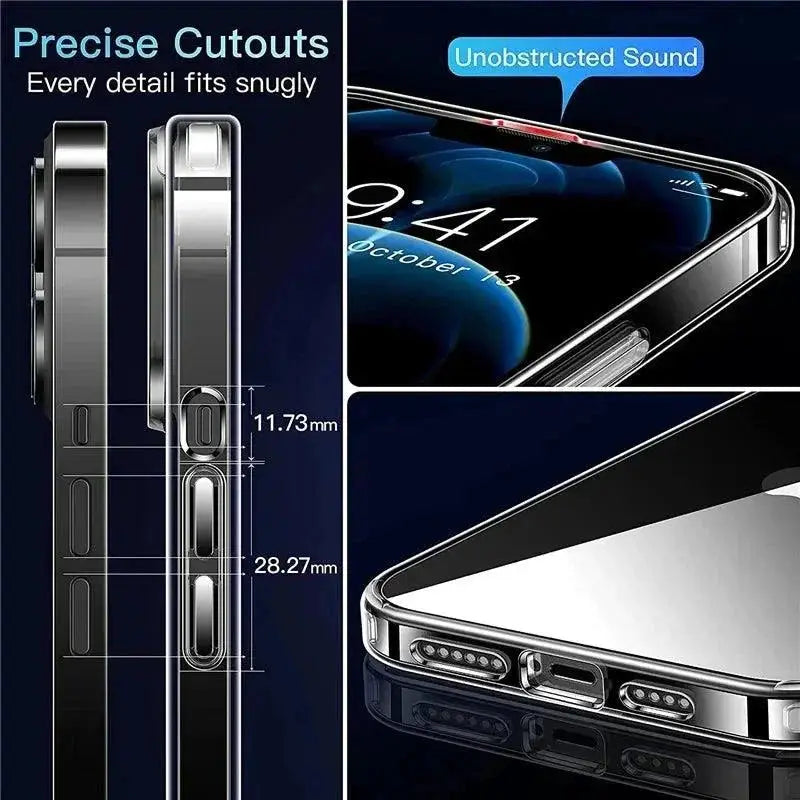 Ultra Thin Silicone Case For iPhone 15 14 13 12 Mini 11 Pro