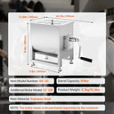 SucceBuy Manual Meat Mixer Fixed Tank Meat Processing Equipment