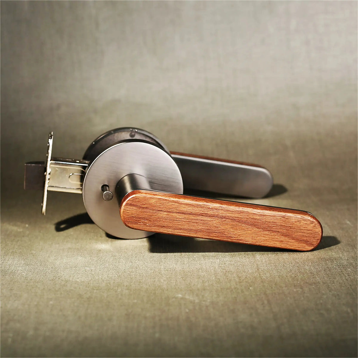 Matte Black Nickel Privacy Door Lever — product view 2