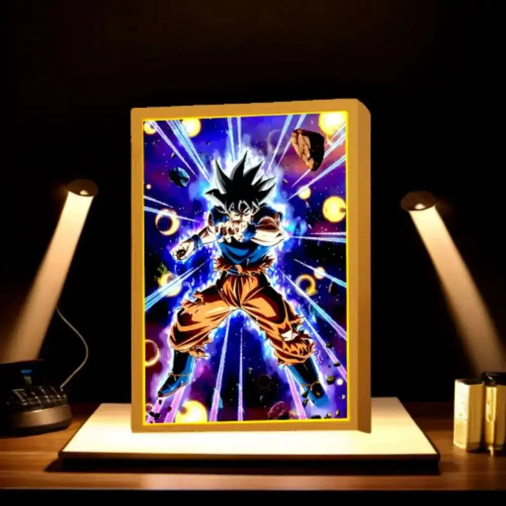 Dragon Ball Z Goku Vegeta Led Night Light Photo Frame
