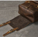 Vintage Crazy Horse Leather Backpack Men