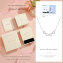 Four-Leaf Clover Foldable Sterling Silver Clavicle Chain