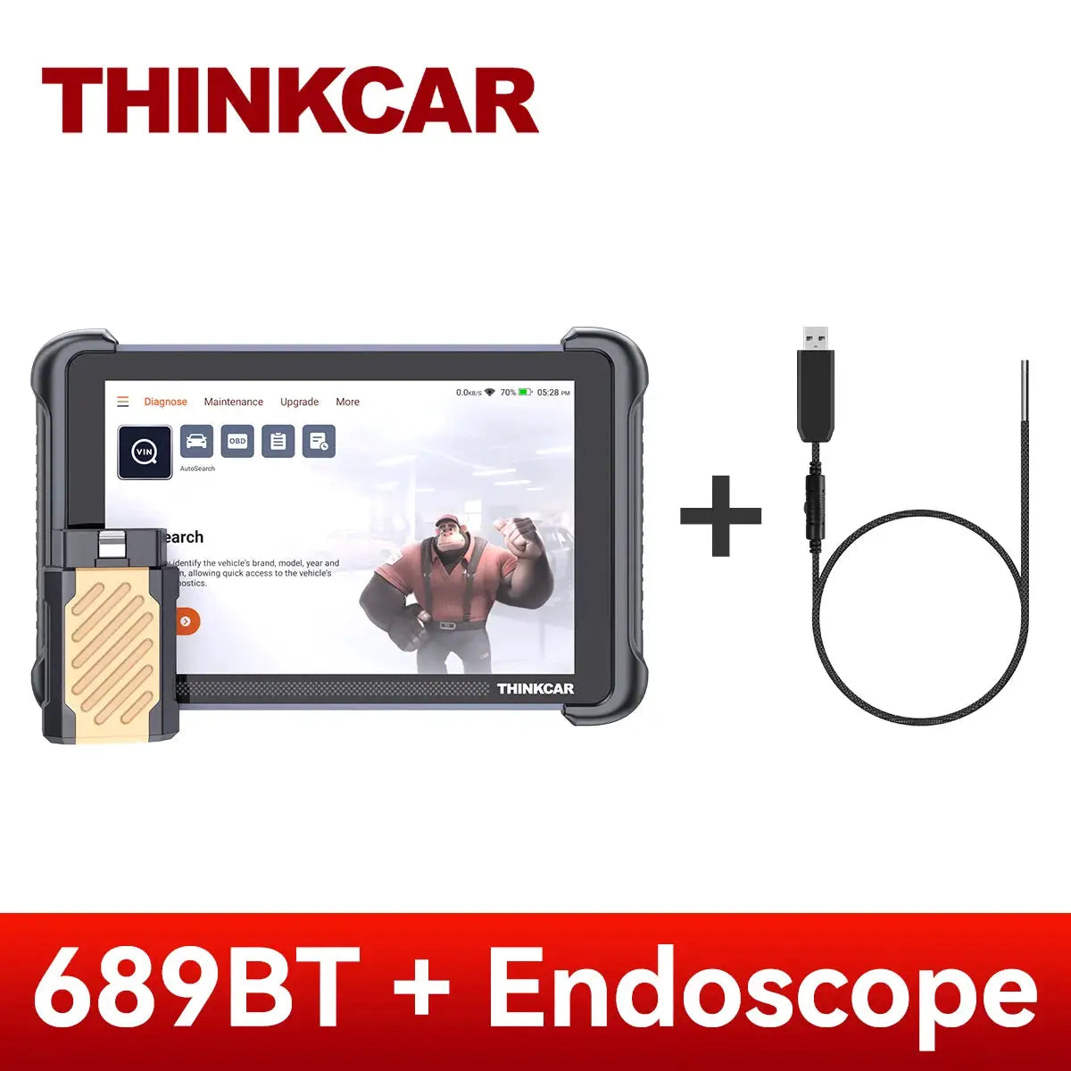 THINKCAR THINKSCAN 689BT Key Programming Automotive Diagnostic Tool Bi directional Obd2 Scanner ECU Coding CANFD DOIP 34 Resets