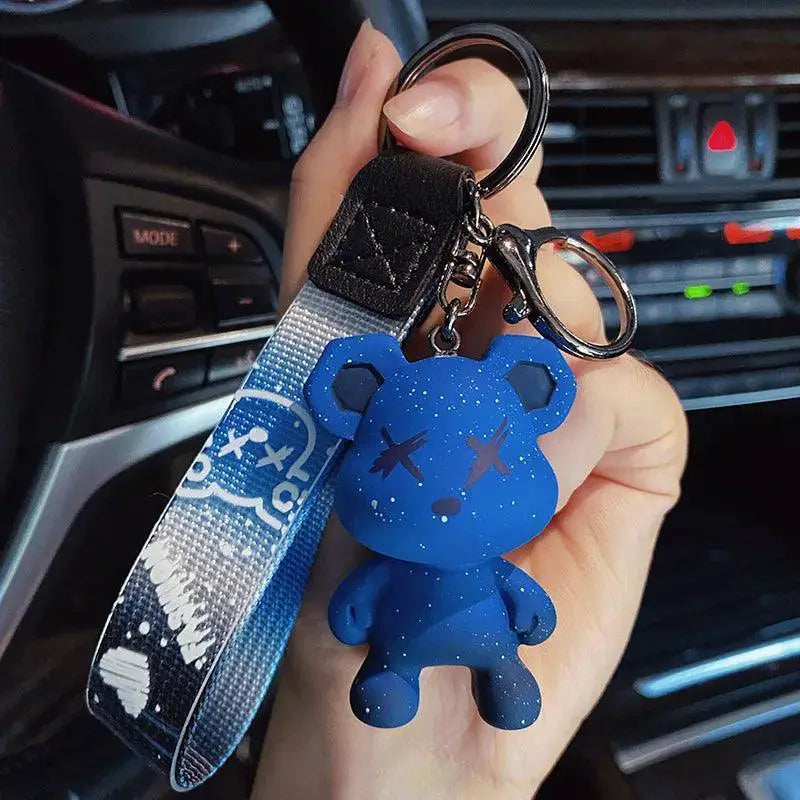 Sparkling Crystal Bow Tie Bear Keychain — product view 19