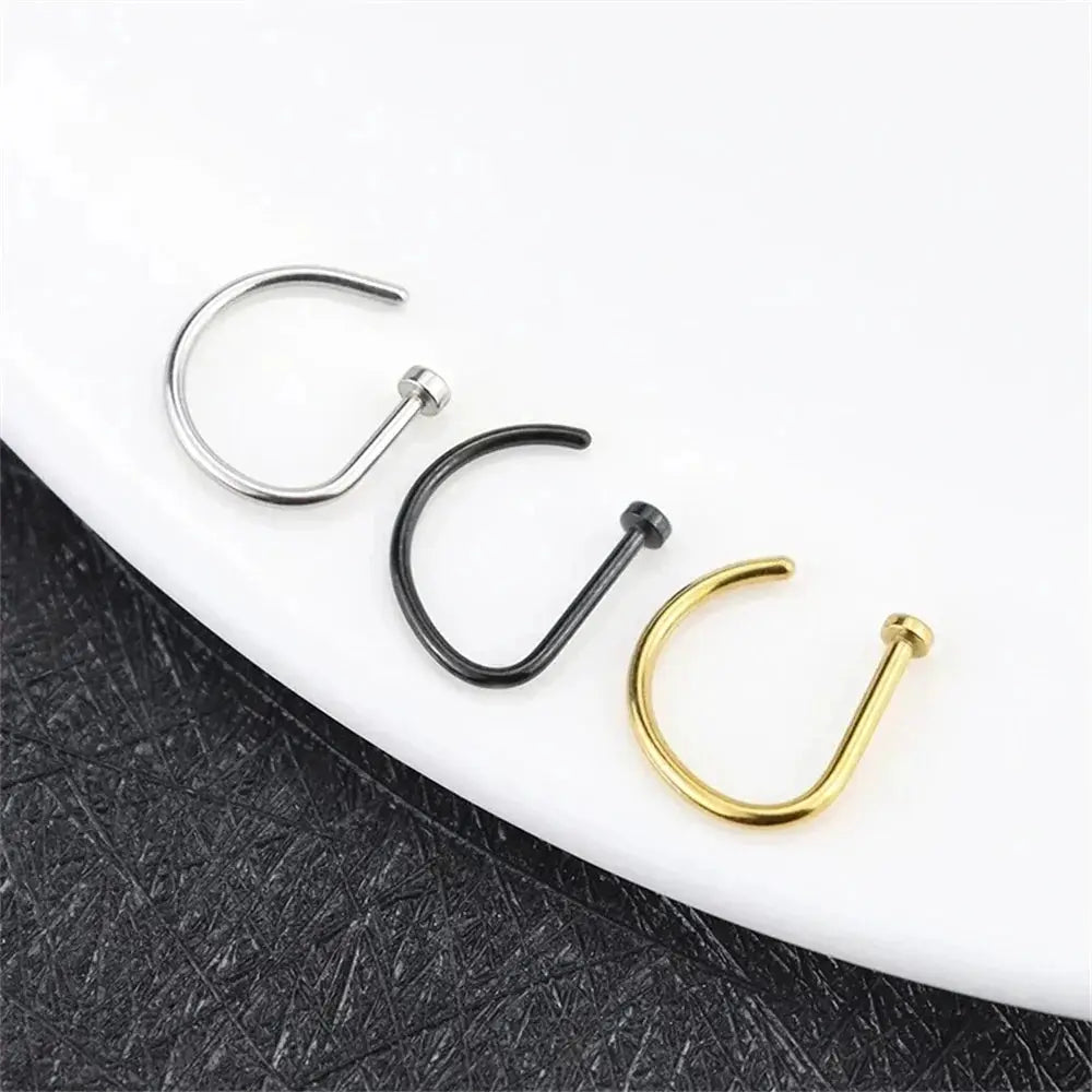 Fake Nose Ring Clip Earrings For Women And Men Non Piercing
