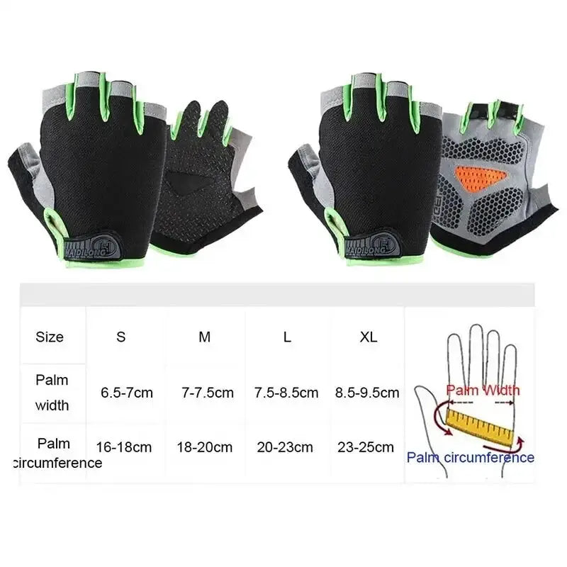 Hot Cycling Gloves Half Finger Antislip Antisweat Unisex