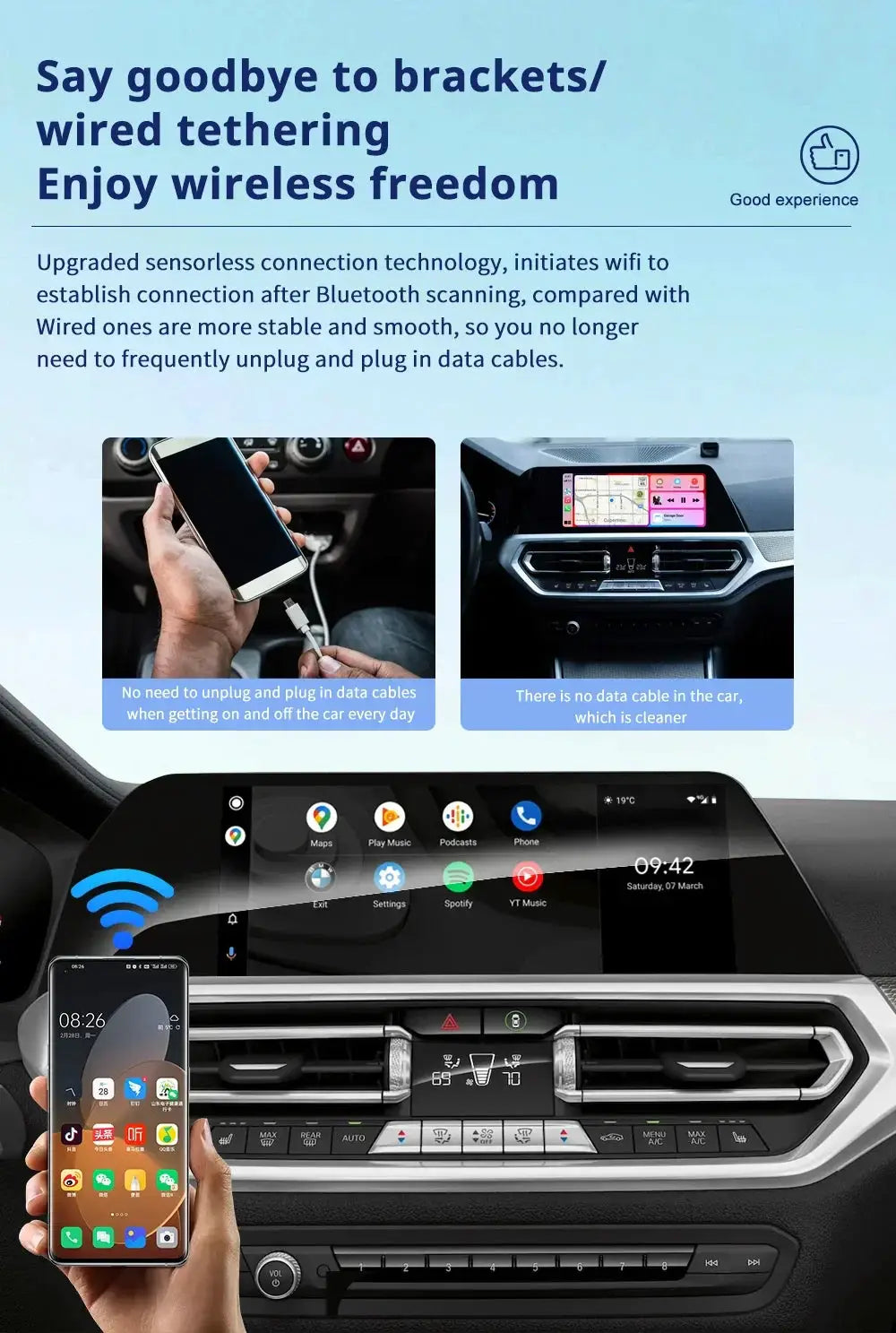 Seamless Wireless CarPlay Box for Cars — product view 15