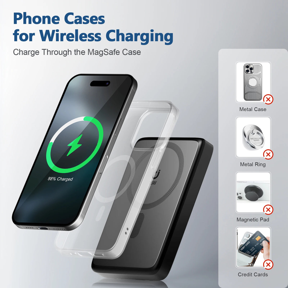 Wireless Magnetic Power Bank Fast Charging Portable External — product view 1