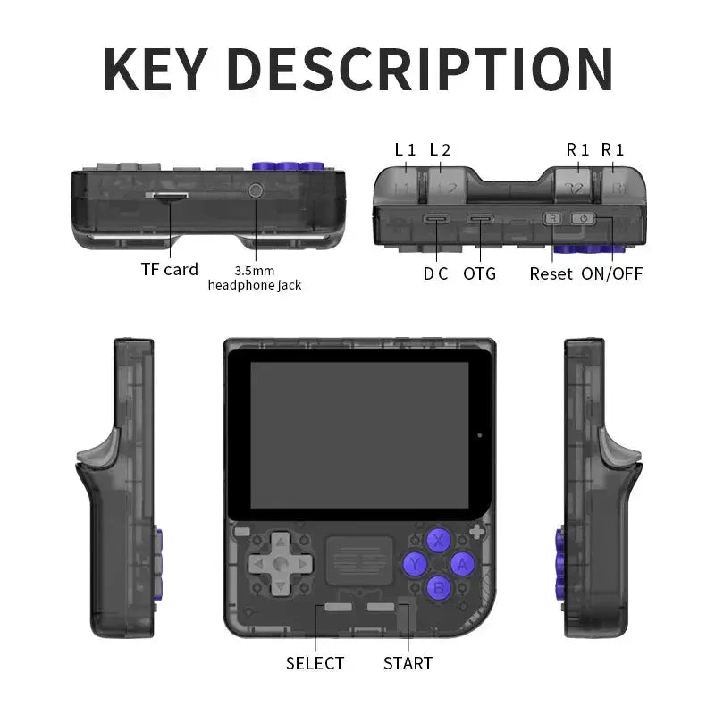Powkiddy V10 Handheld Game Console 3.5 Inch Retro Gift