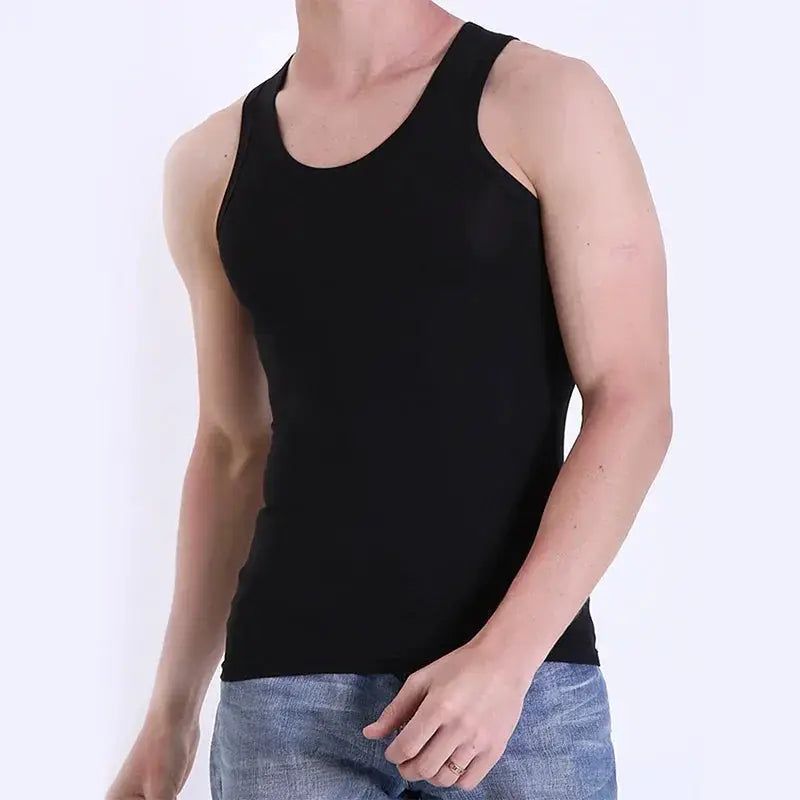 Mens Cotton Sleeveless Training Vest Casual Tank Top