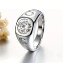 Men's Carat Moissanite Silver Ring
