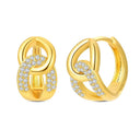 Sterling Silver Hoop Earrings Golden