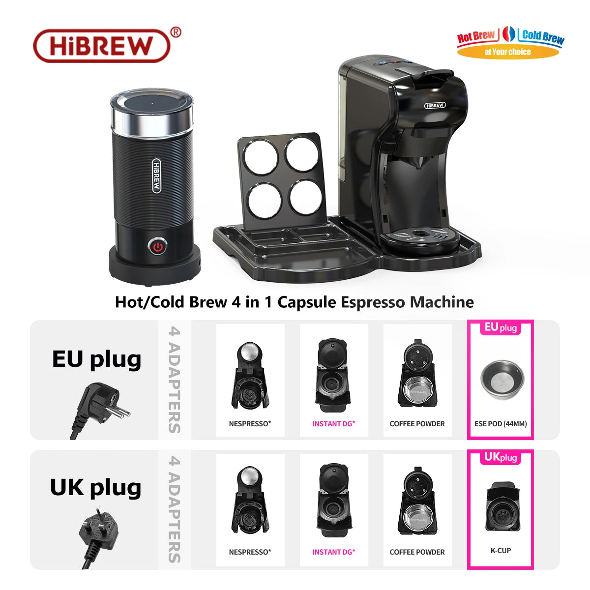 HiBREW Coffee Machine Hot & Cold Multiple Capsule Espresso — product view 9