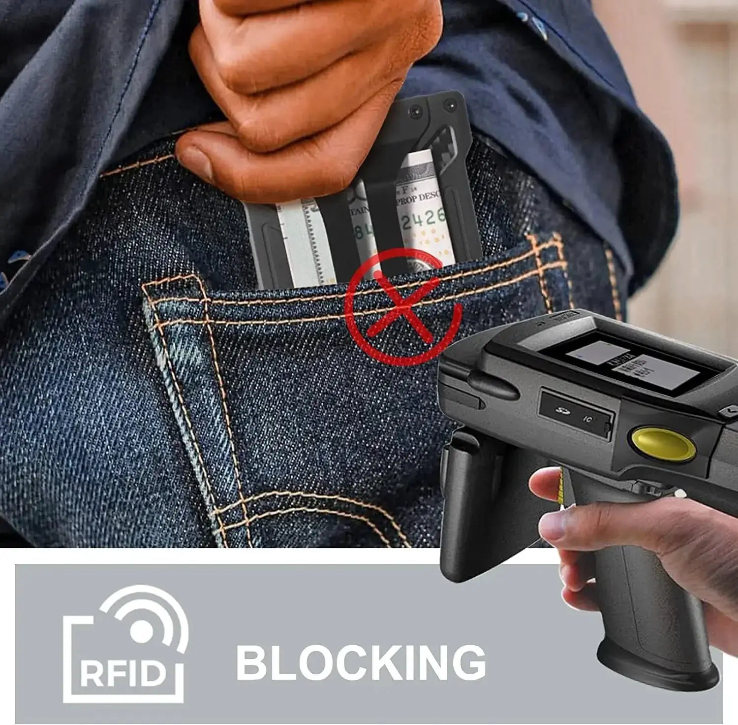 Badge Card Holder Carbon Fiber Wallet For Men Slim Design