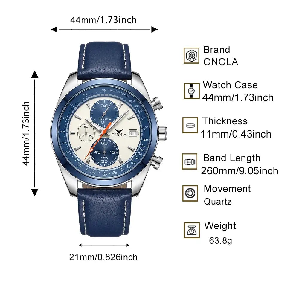 Onola Men Sports Leather Watch — product image 2