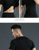 Men's Quick-Dry Compression Running Tee for Gym Sports