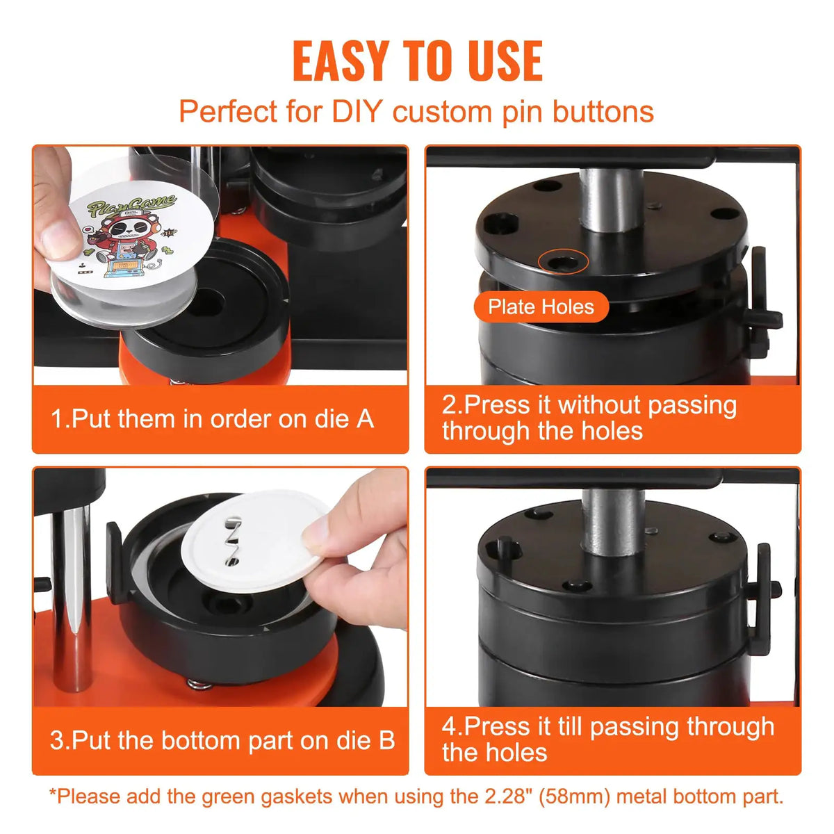 Ergonomic Button Maker Pin Kit — product image 5
