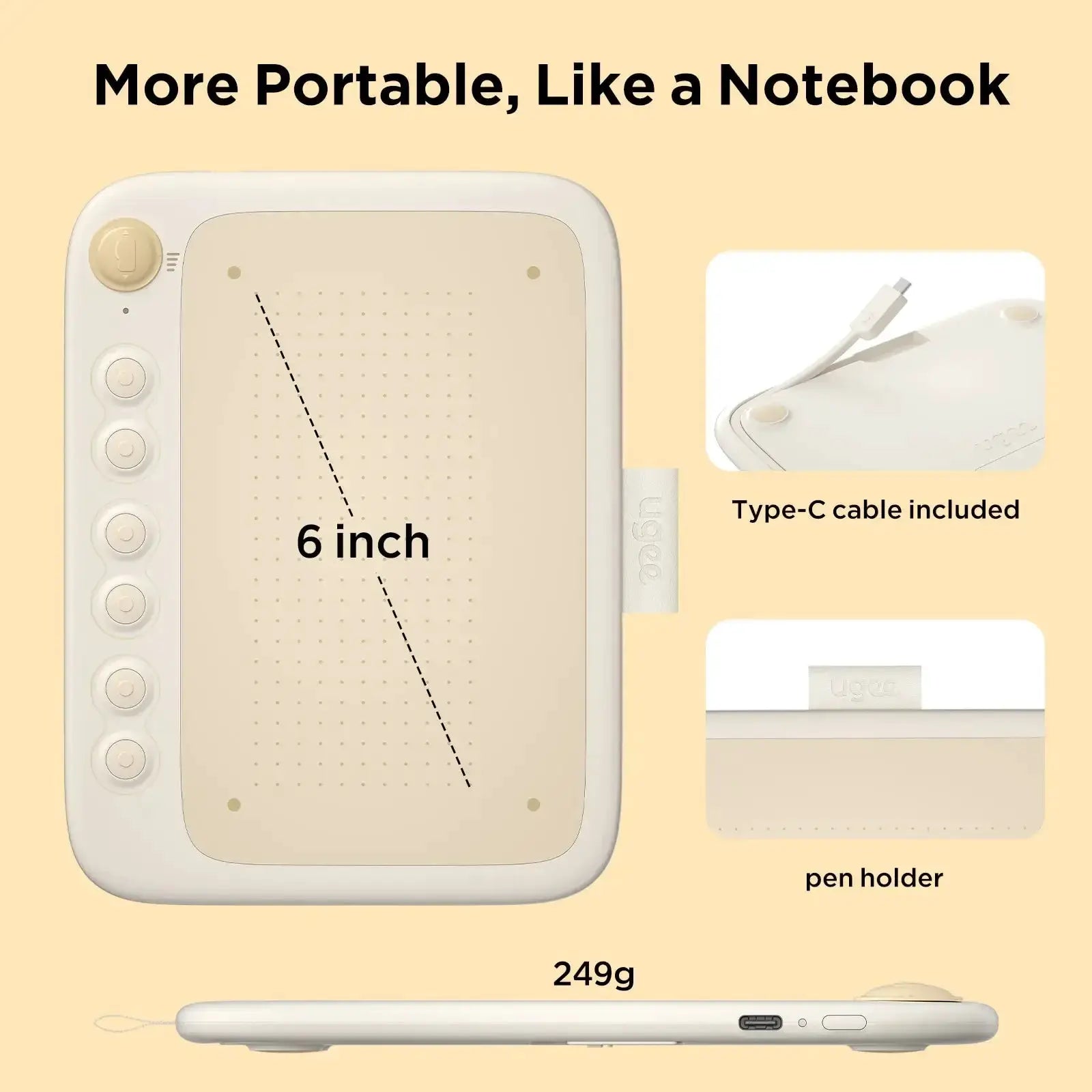 Ugee Q6 Graphic Tablet For Kids Android PC Mac Drawing