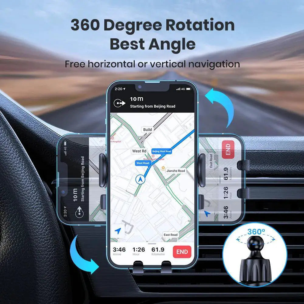 Car Air Outlet Phone Holder Secure One Handed Access