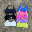 Breathable Spaghetti Strap Sports Bra Cross Back