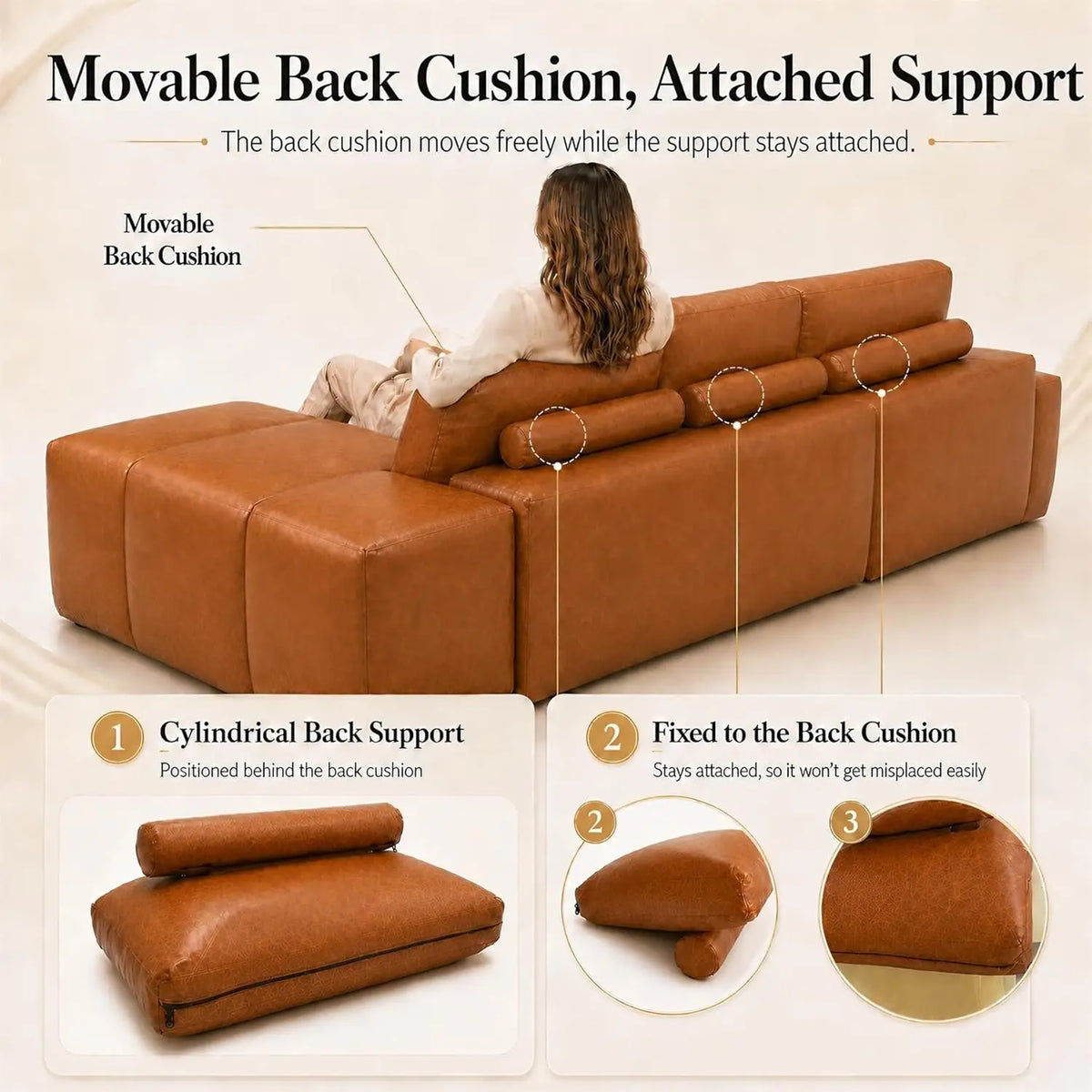 Leather Living Room Sofa